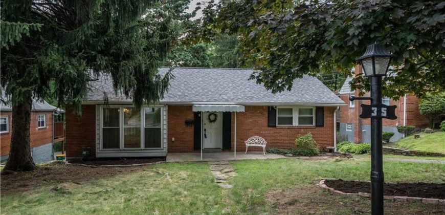 Maison plein-pied, un investissement à Pittsburgh, USA